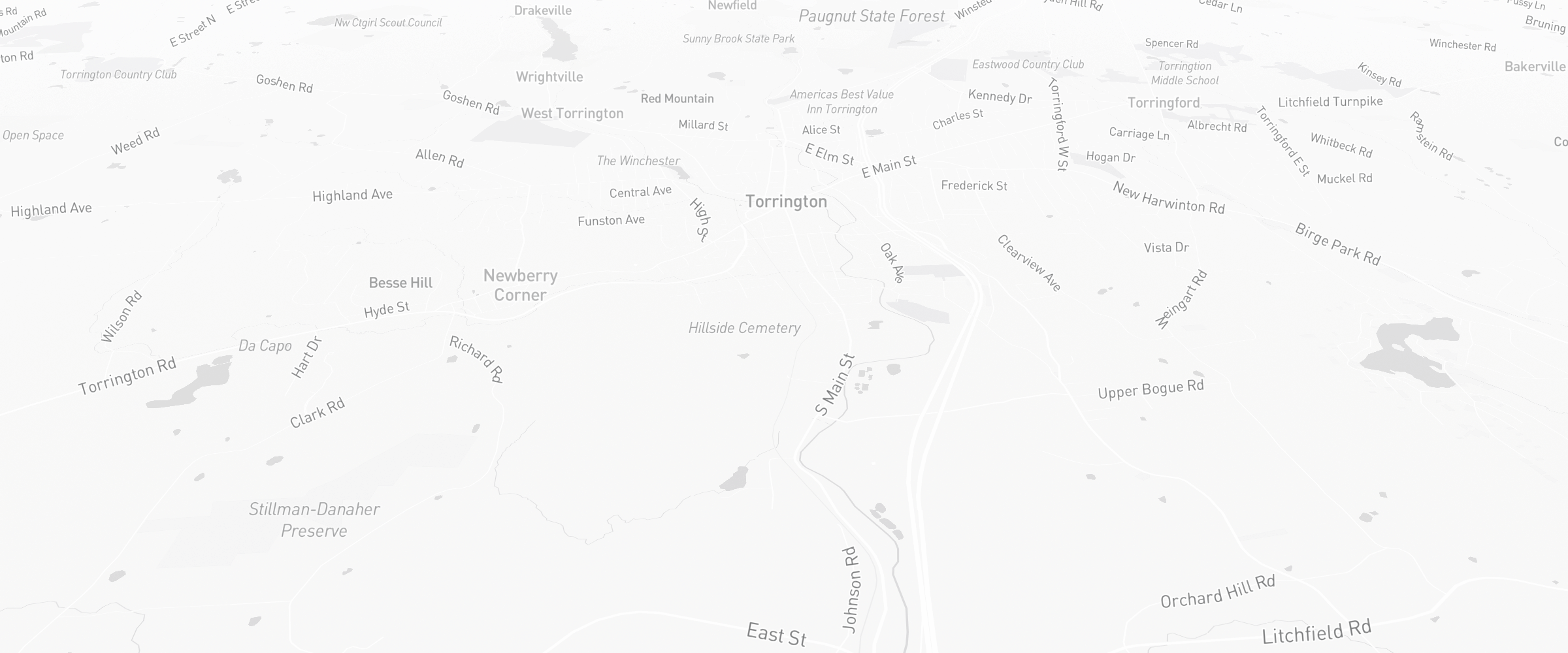 Neighborhood map of Torrington, CT — the area served by Life Insurance Agents of Torrington Group